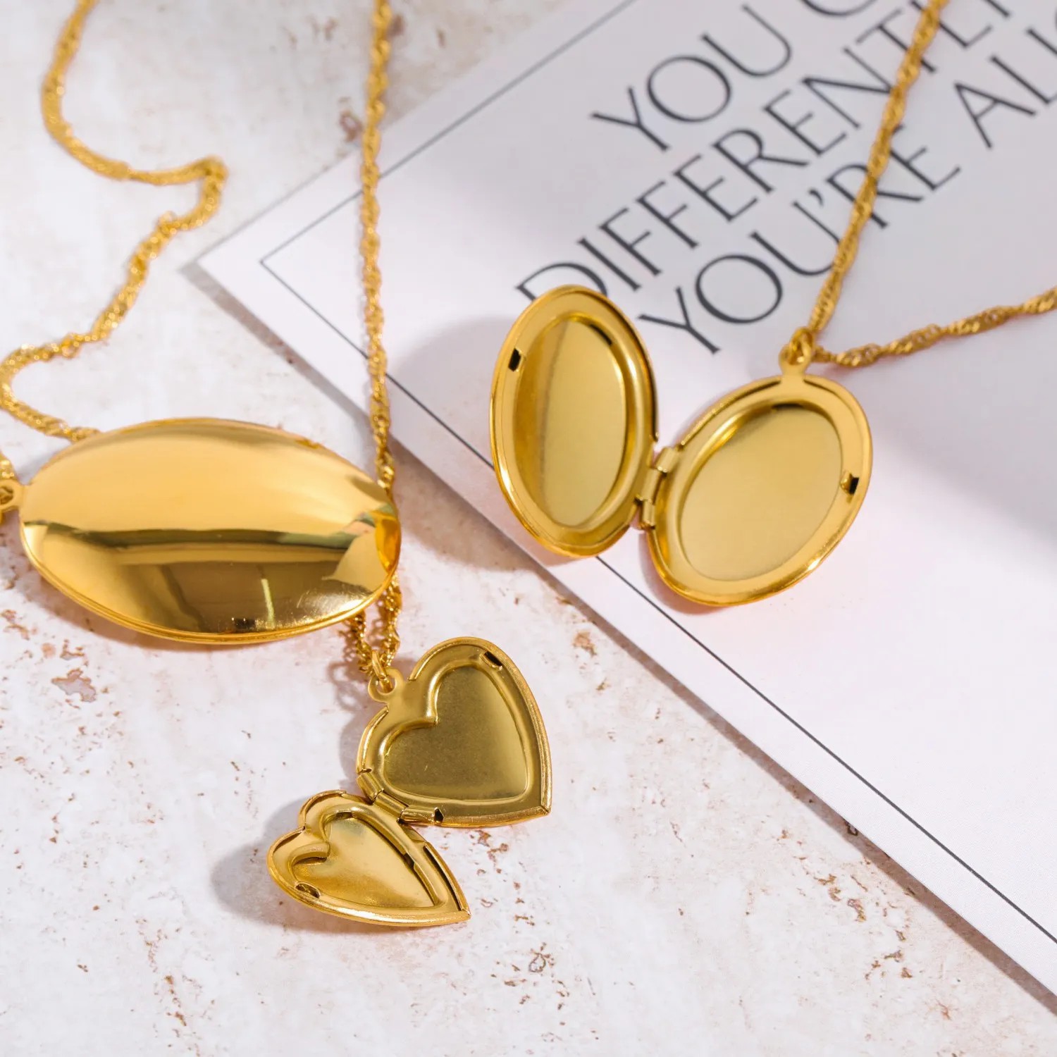 Casual Vintage Style Classic Style Heart Shape Stainless Steel Plating 18K Gold Plated Pendant Necklace_colorza_4