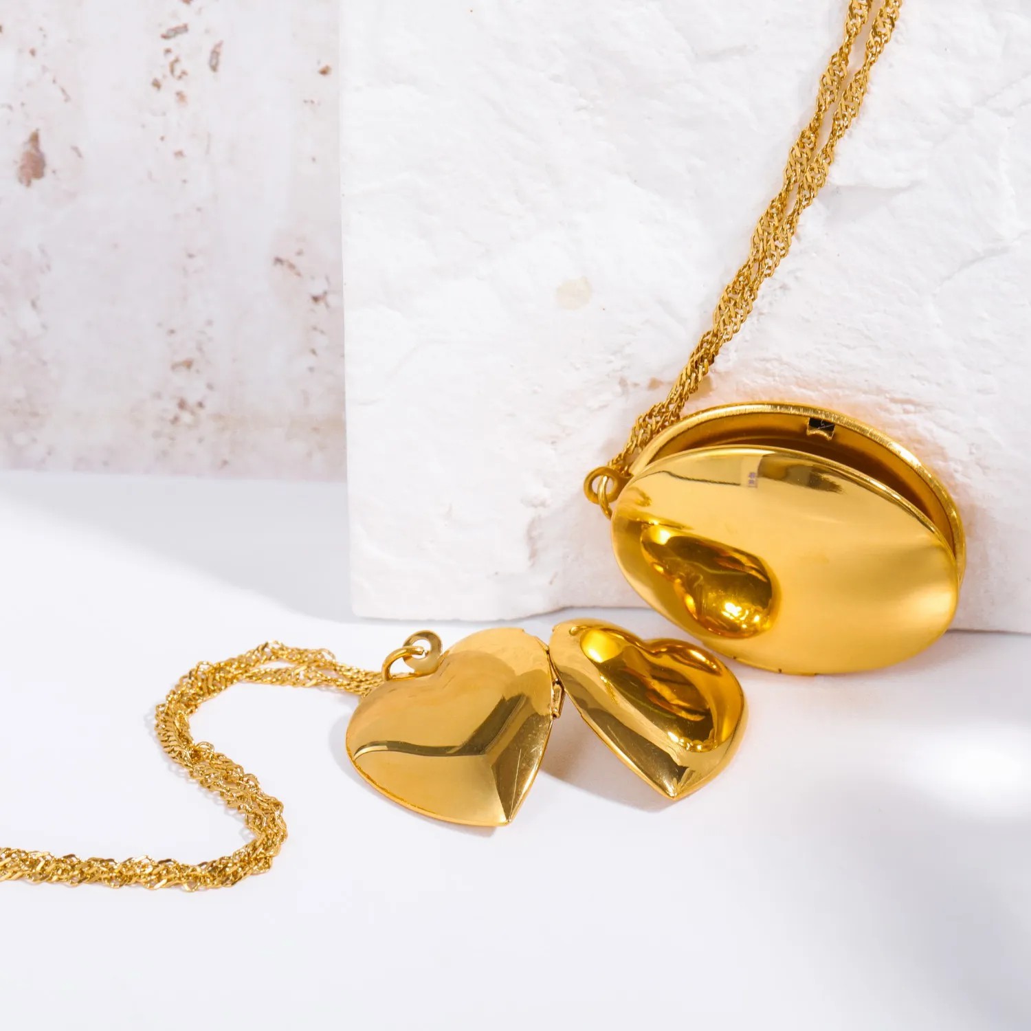 Casual Vintage Style Classic Style Heart Shape Stainless Steel Plating 18K Gold Plated Pendant Necklace_colorza_6