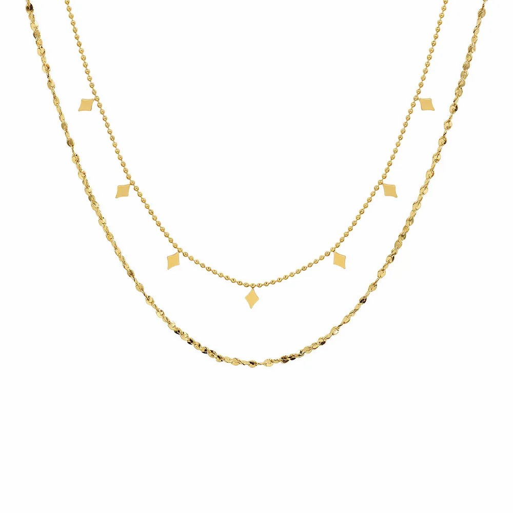 IG Style Solid Color Titanium Steel Plating 18K Gold Plated Necklace_colorza_4