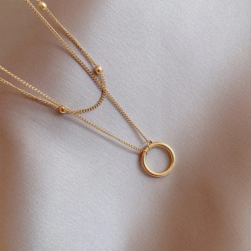 IG Style Solid Color Titanium Steel Plating 18K Gold Plated Necklace_colorza_4