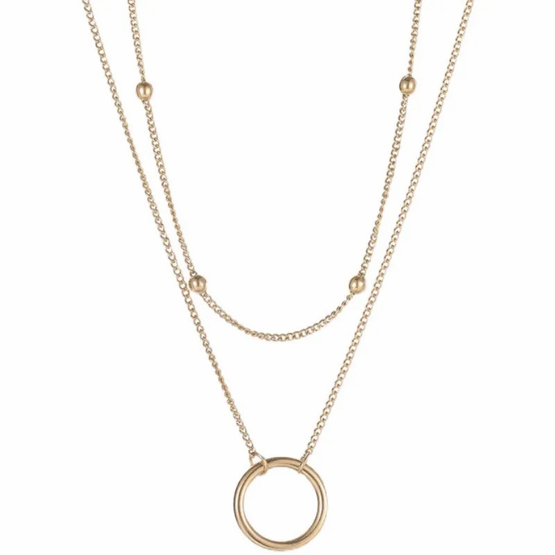 IG Style Solid Color Titanium Steel Plating 18K Gold Plated Necklace_colorza_5