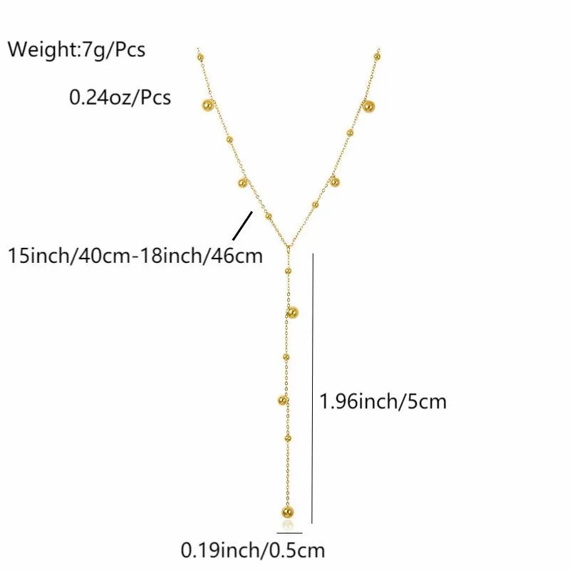 Retro Simple Style Round Solid Color Titanium Steel Plating 18K Gold Plated Pendant Necklace_colorza_1