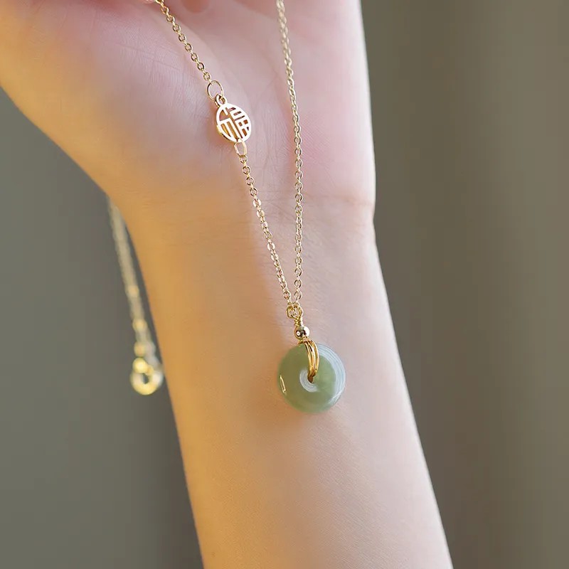 Korean Style Solid Color Titanium Steel Plating 18K Gold Plated Necklace_colorza_1