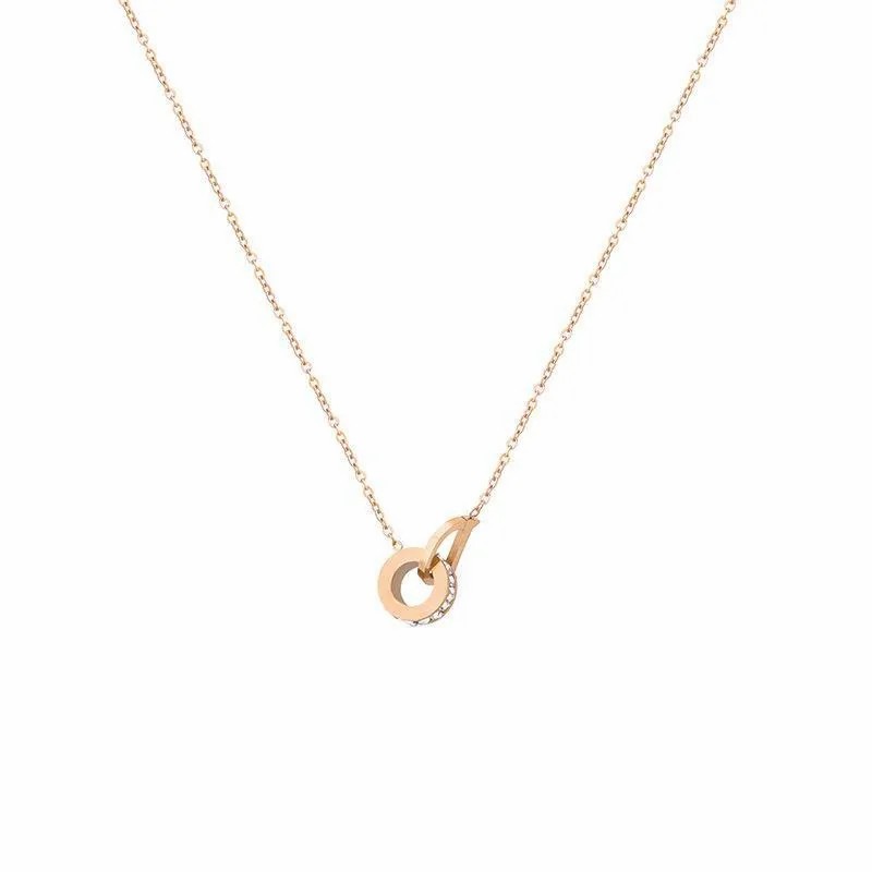 Elegant Lady Simple Style Letter Titanium Steel Plating 18K Gold Plated Pendant Necklace_colorza_5
