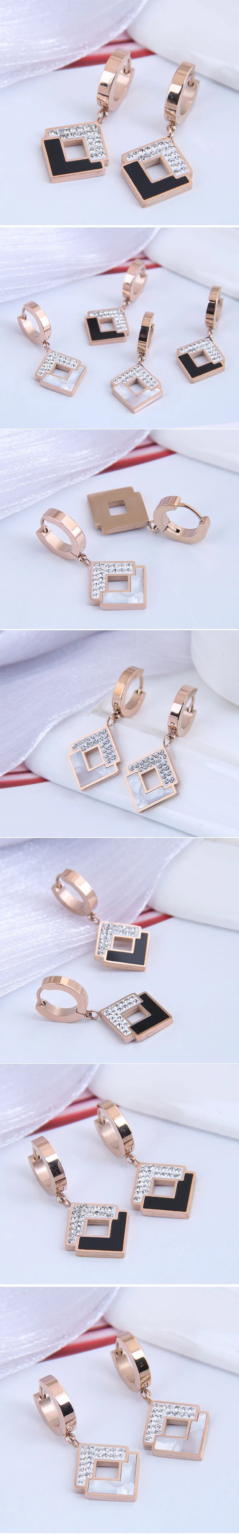 Korean Fashion Titanium Steel Personalized Earrings_colorza_1