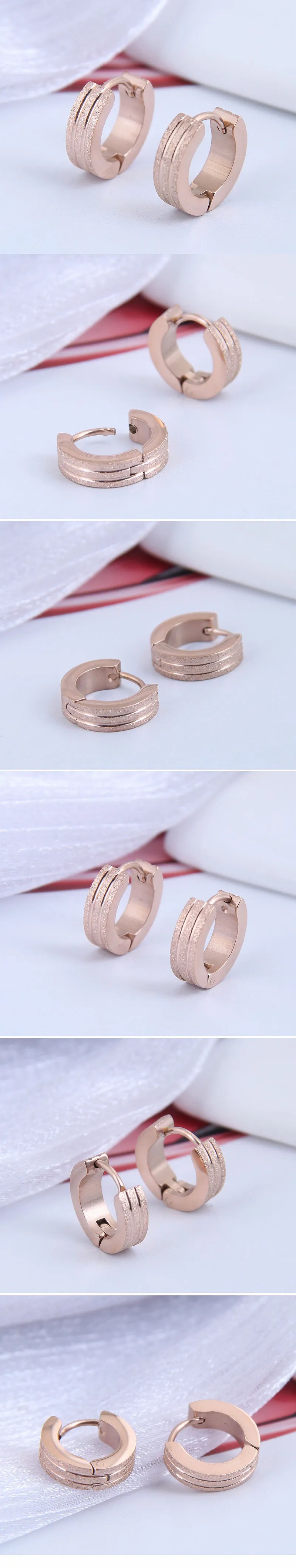 Korean Fashion Titanium Steel Simple Earrings_colorza_1