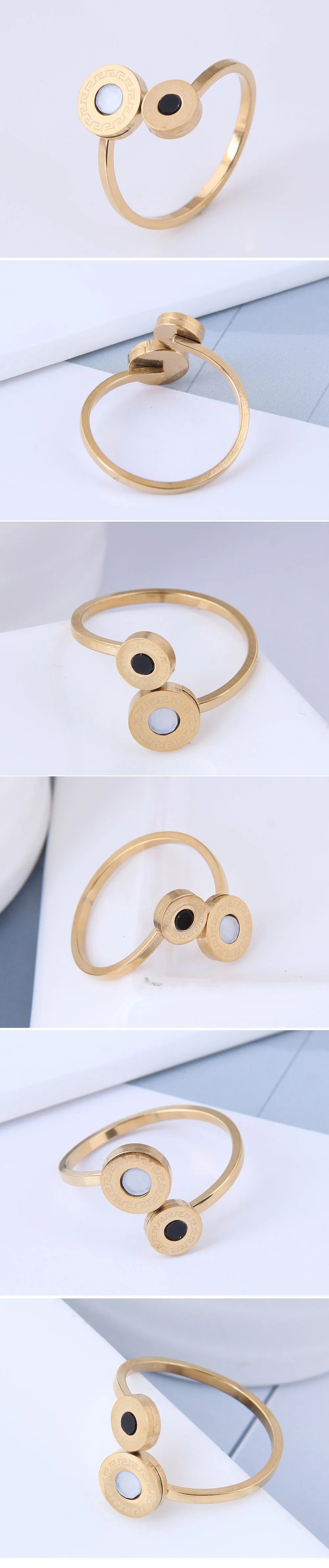 Korean Fashion Hip-Hop Simple Roman Numerals Stainless Steel Ring_colorza_1