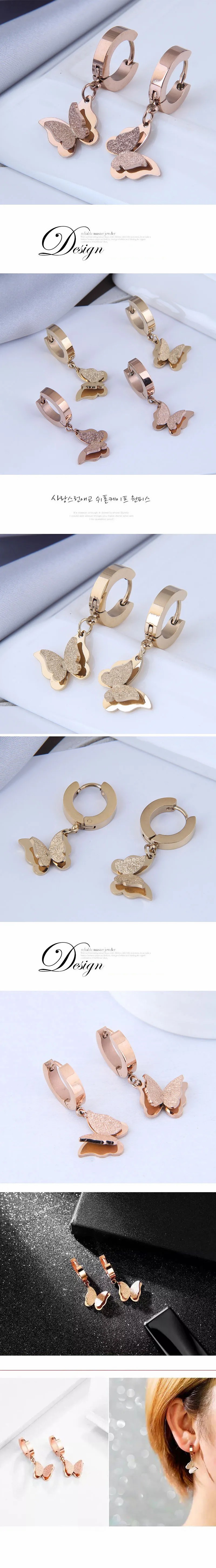 Fashion OL Butterfly Titanium Steel Earrings_colorza_1