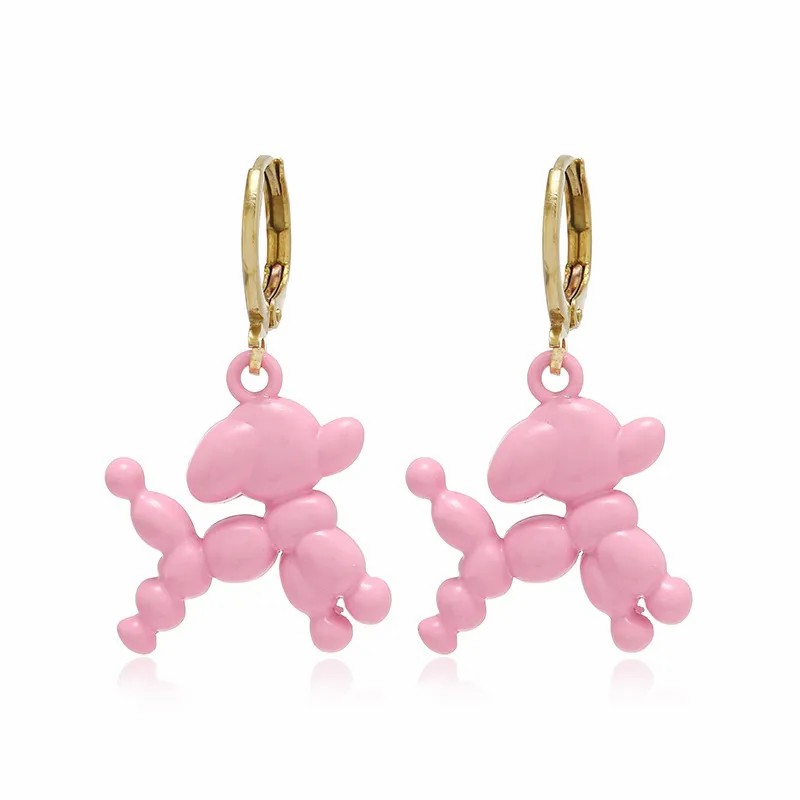 Fashion Cartoon New Dog Earrings Female Cute Animal Stainless Steel Earrings_colorza_1