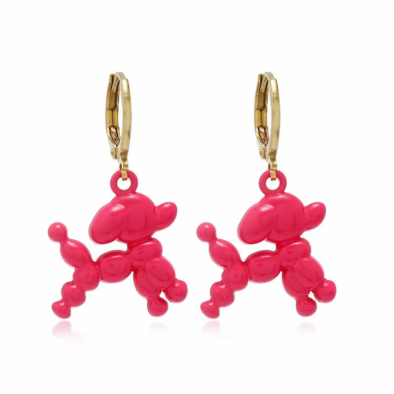 Fashion Cartoon New Dog Earrings Female Cute Animal Stainless Steel Earrings_colorza_7