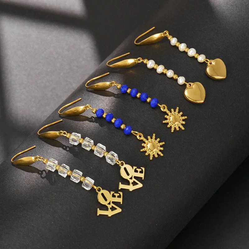 Vintage Style Star Stainless Steel Ear Studs Handmade No Inlaid Stainless Steel Earrings_colorza_2