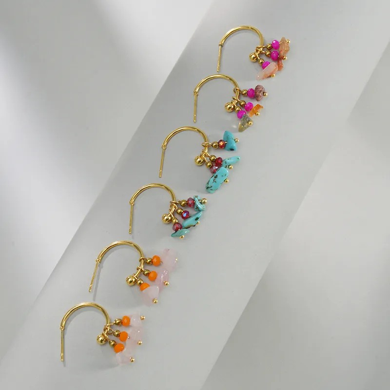 Fashion Geometric Stainless Steel Earrings Plating No Inlaid Stainless Steel Earrings_colorza_1