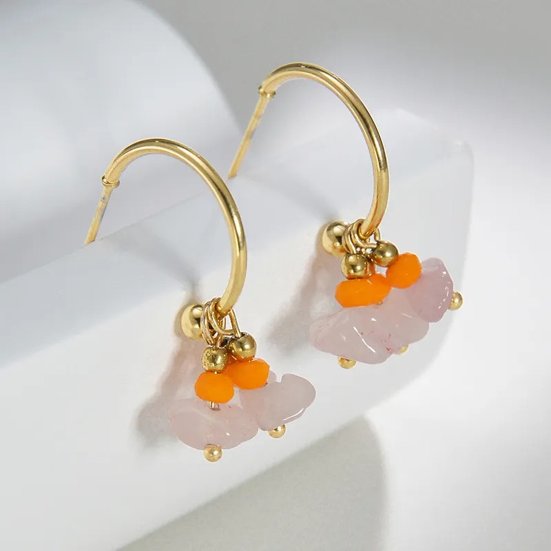 Fashion Geometric Stainless Steel Earrings Plating No Inlaid Stainless Steel Earrings_colorza_2