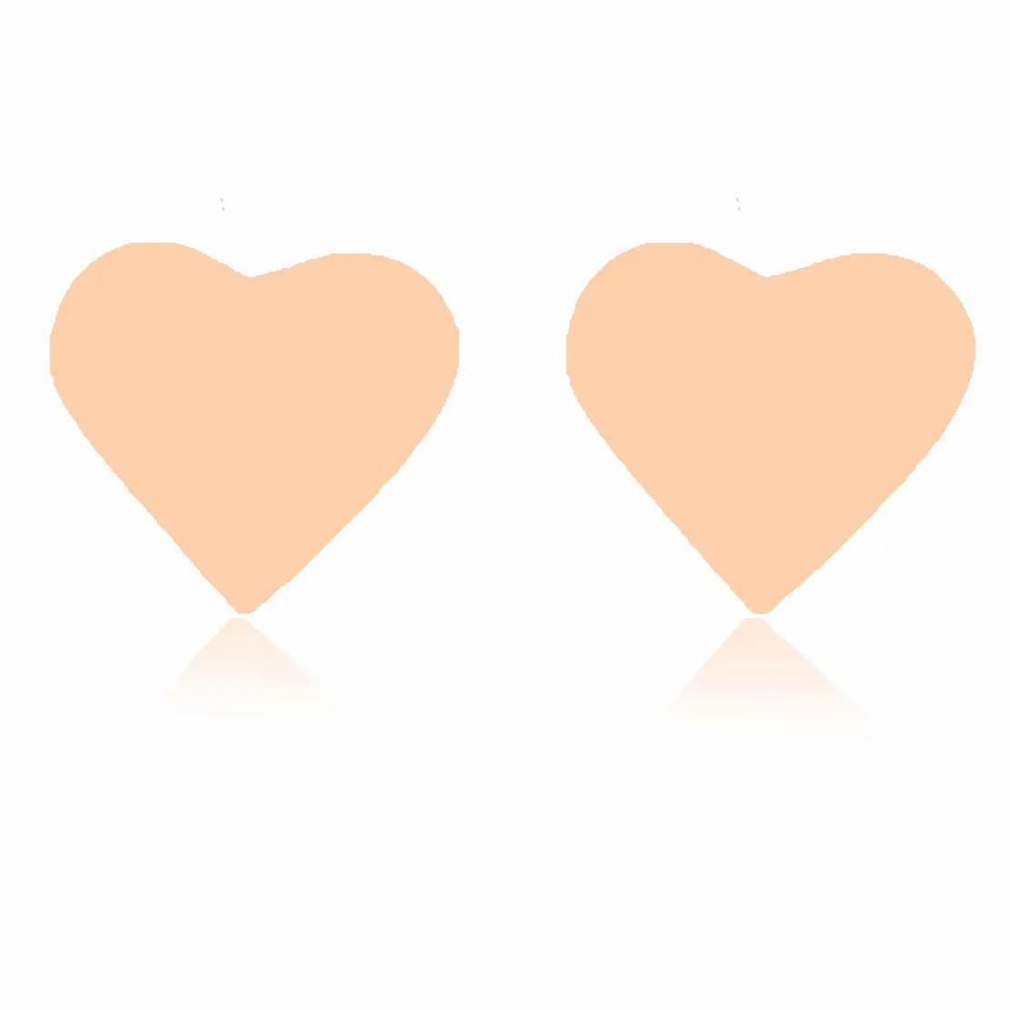 Women Fashion Heart Stainless Steel No Inlaid Ear Studs Stainless Steel Earrings_colorza_3