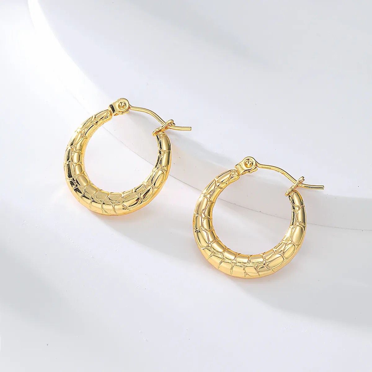 Unisex Vintage Style Circle Stainless Steel Earrings Plating Stainless Steel Earrings_colorza_1