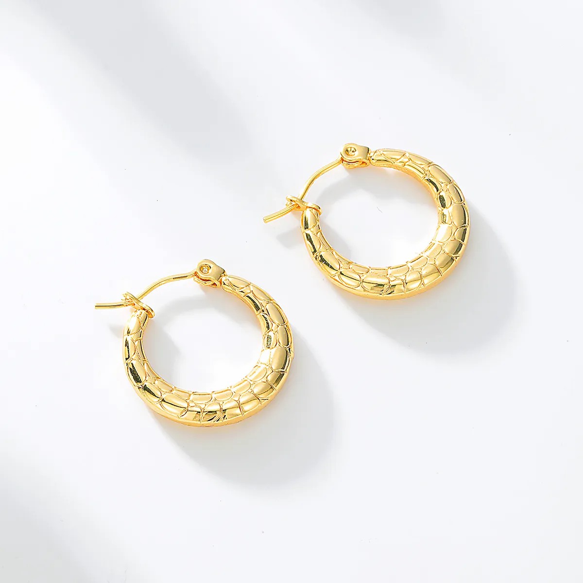 Unisex Vintage Style Circle Stainless Steel Earrings Plating Stainless Steel Earrings_colorza_2