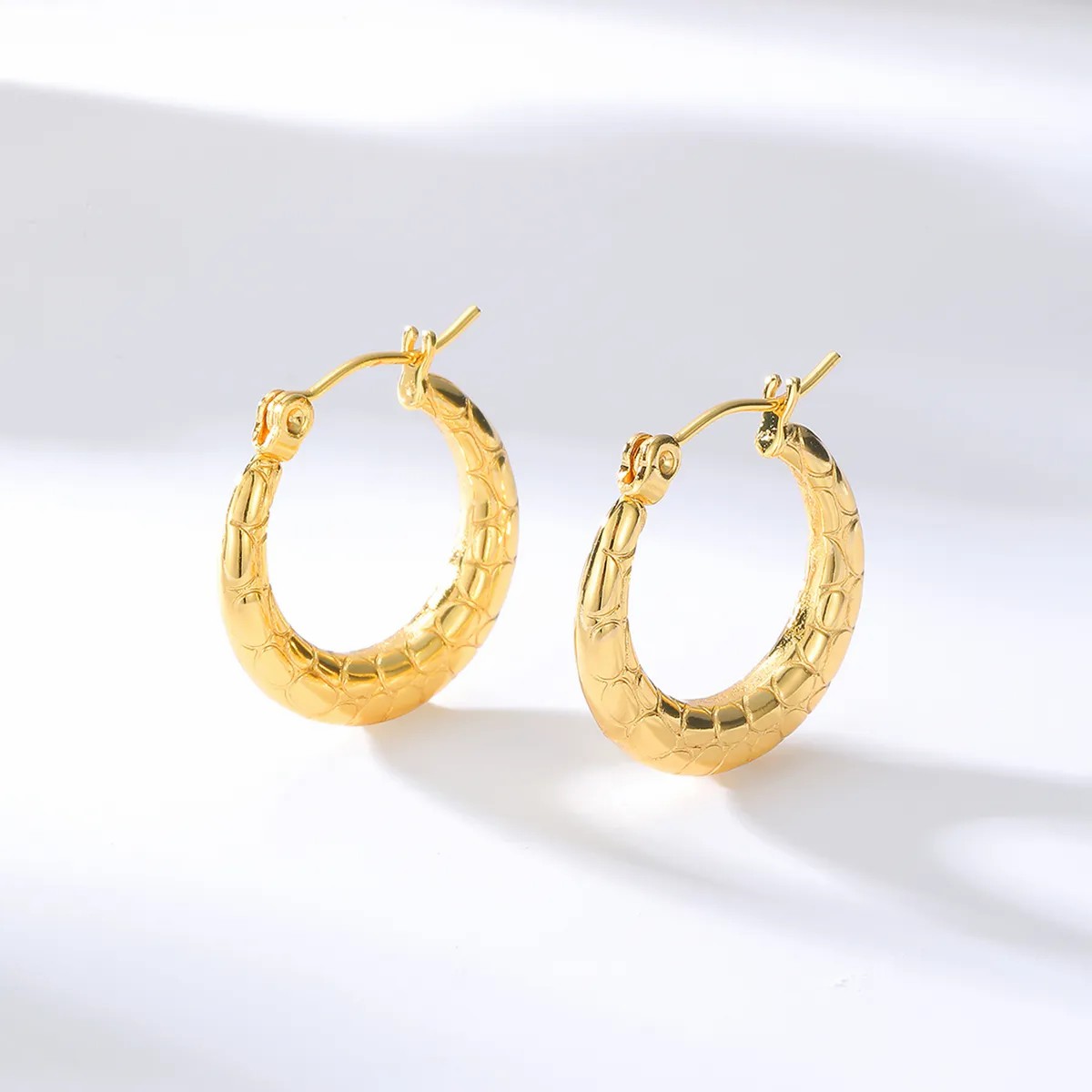 Unisex Vintage Style Circle Stainless Steel Earrings Plating Stainless Steel Earrings_colorza_4