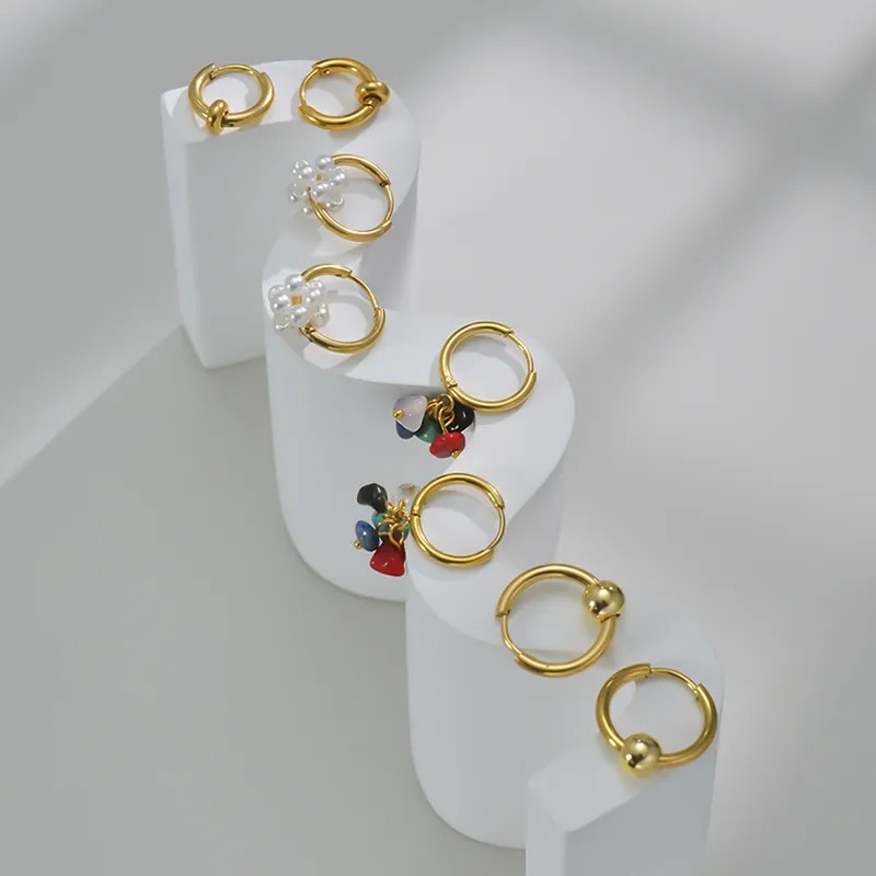 Vintage Style Stainless Steel Earrings Plating Artificial Pearls Stainless Steel Earrings_colorza_4