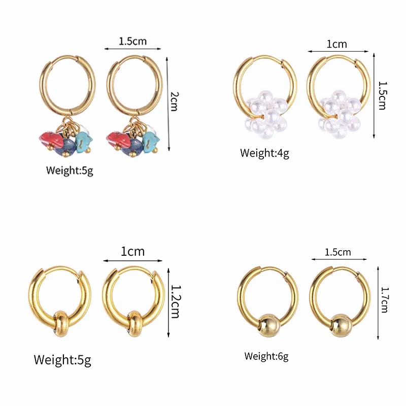 Vintage Style Stainless Steel Earrings Plating Artificial Pearls Stainless Steel Earrings_colorza_7