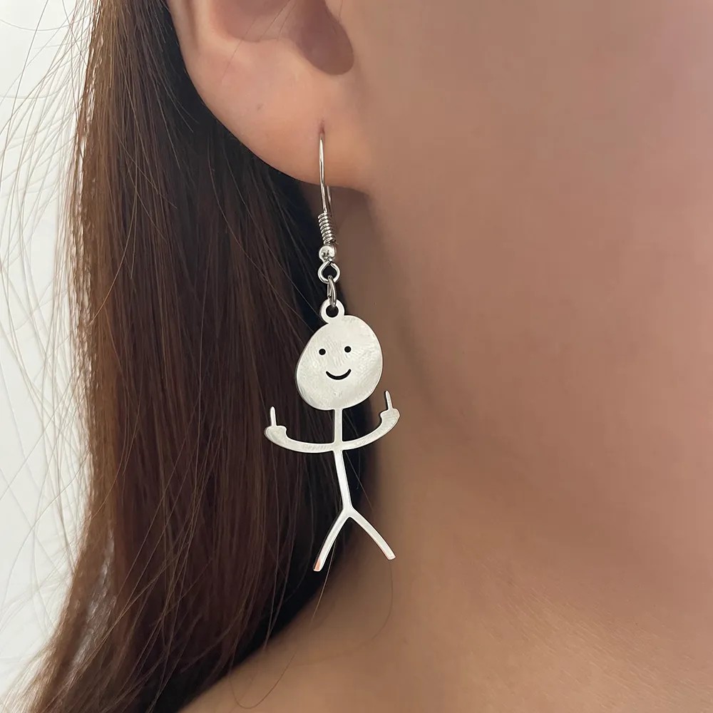 Casual Gingerbread Stainless Steel Earrings Stainless Steel Earrings_colorza_1