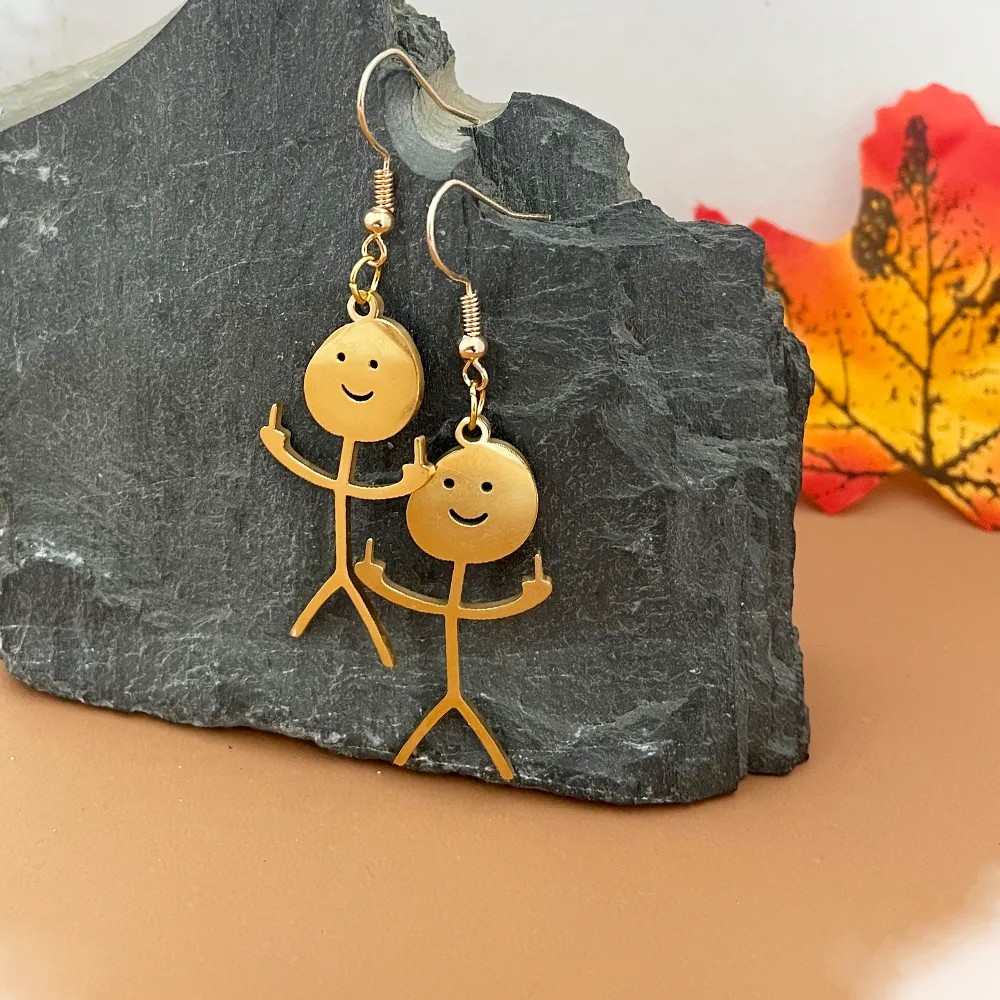 Casual Gingerbread Stainless Steel Earrings Stainless Steel Earrings_colorza_3