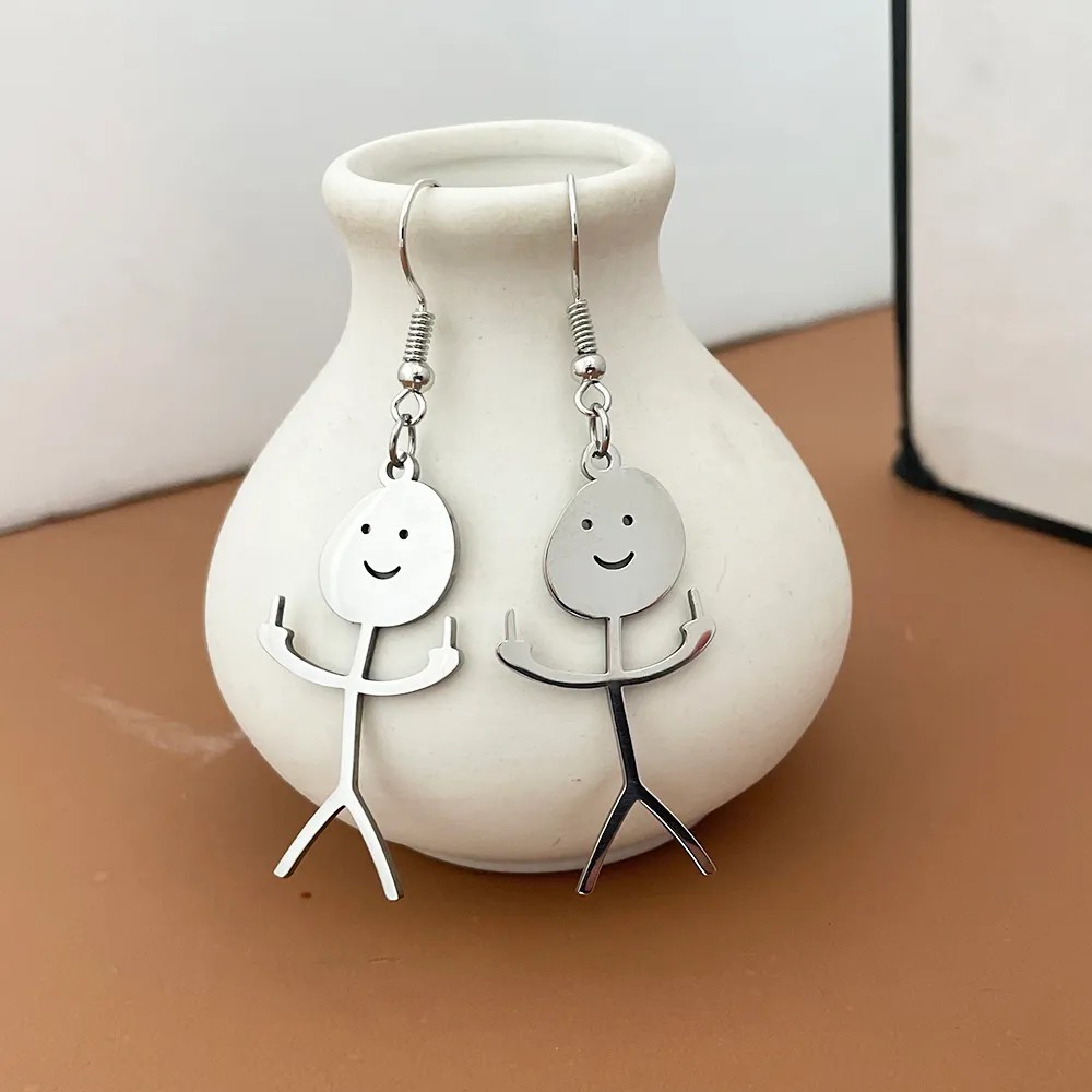 Casual Gingerbread Stainless Steel Earrings Stainless Steel Earrings_colorza_4