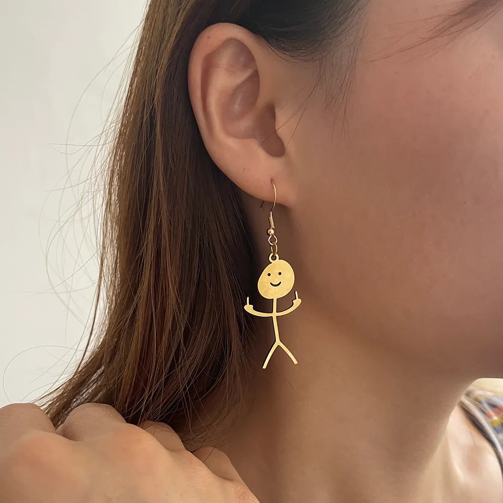 Casual Gingerbread Stainless Steel Earrings Stainless Steel Earrings_colorza_5