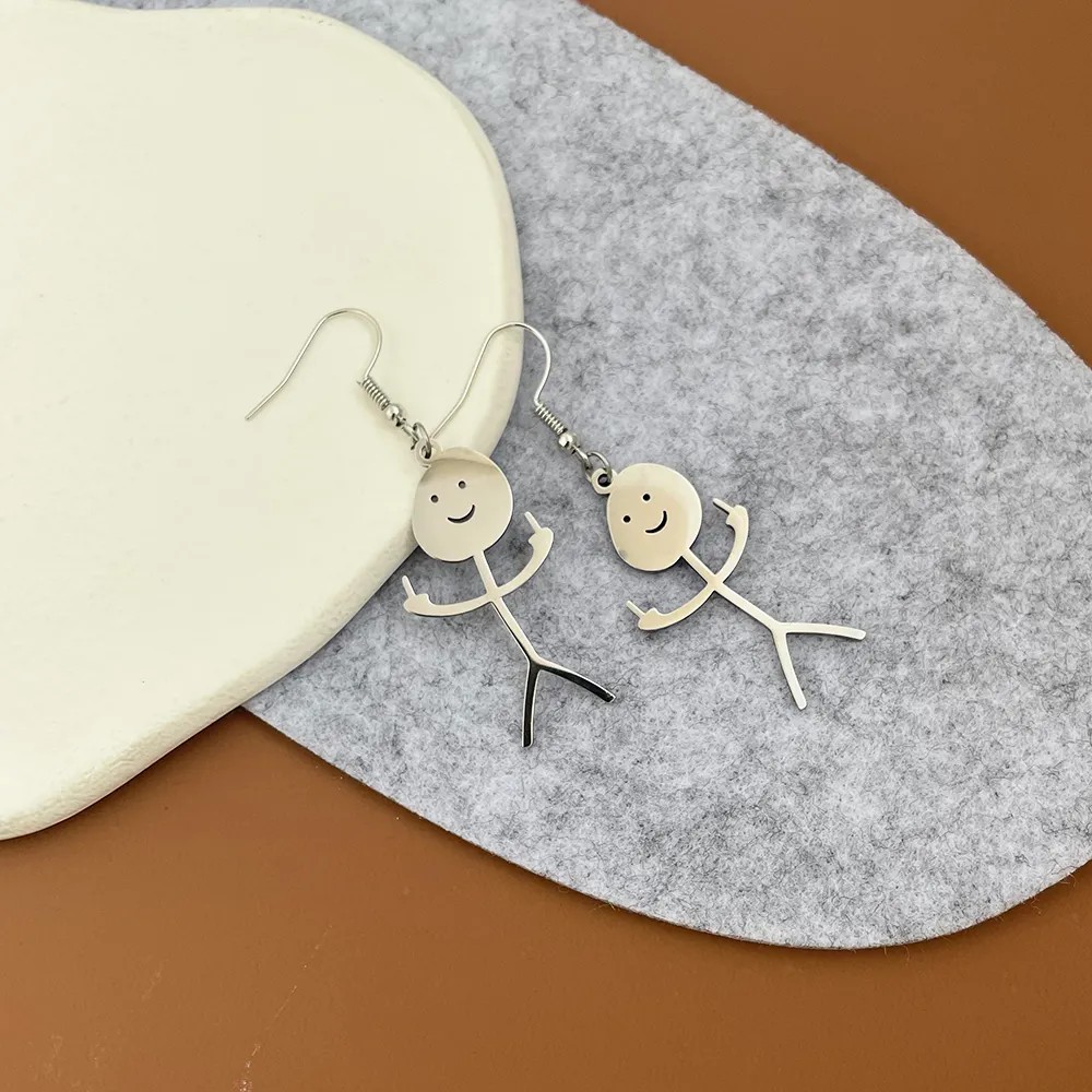 Casual Gingerbread Stainless Steel Earrings Stainless Steel Earrings_colorza_6
