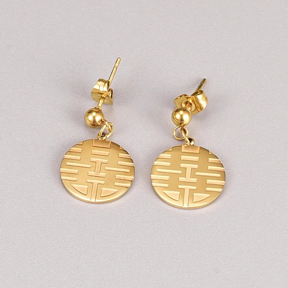 Ethnic Style Ethnic Stainless Steel Drop Earrings Plating Stainless Steel Earrings_colorza_2