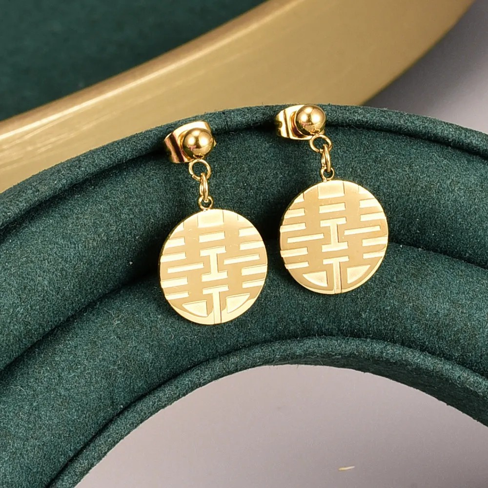 Ethnic Style Ethnic Stainless Steel Drop Earrings Plating Stainless Steel Earrings_colorza_3