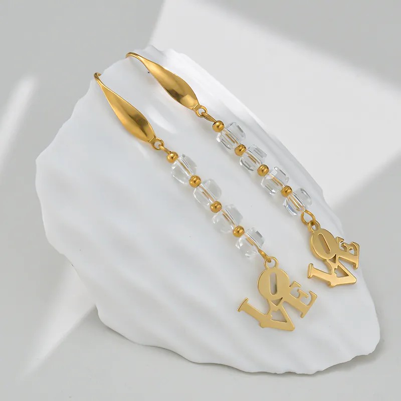 Fashion Sun Starfish Stainless Steel Drop Earrings Plating Stainless Steel Earrings_colorza_4
