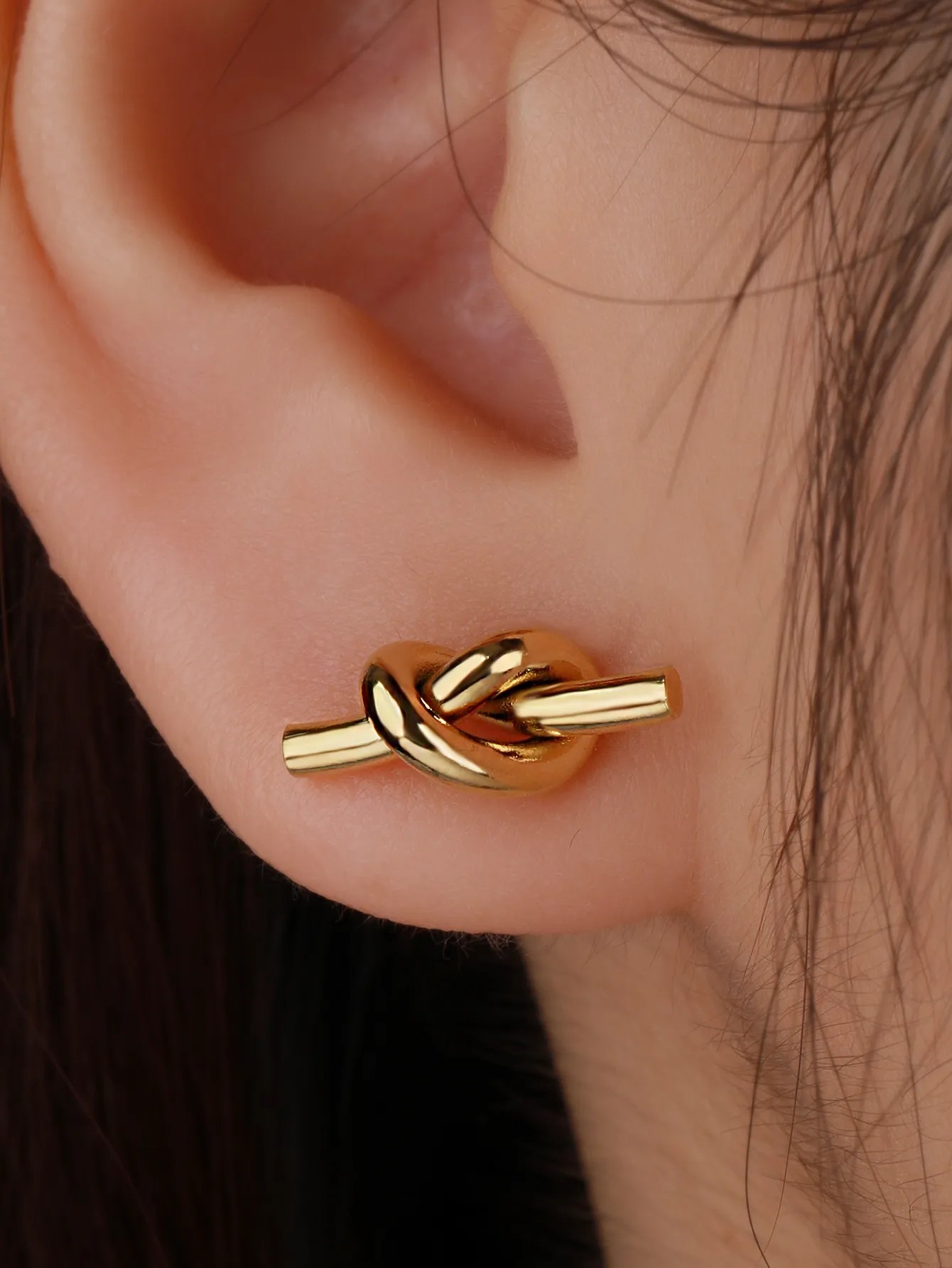 Simple Style Geometric Titanium Steel Ear Studs Plating Stainless Steel Earrings_colorza_4