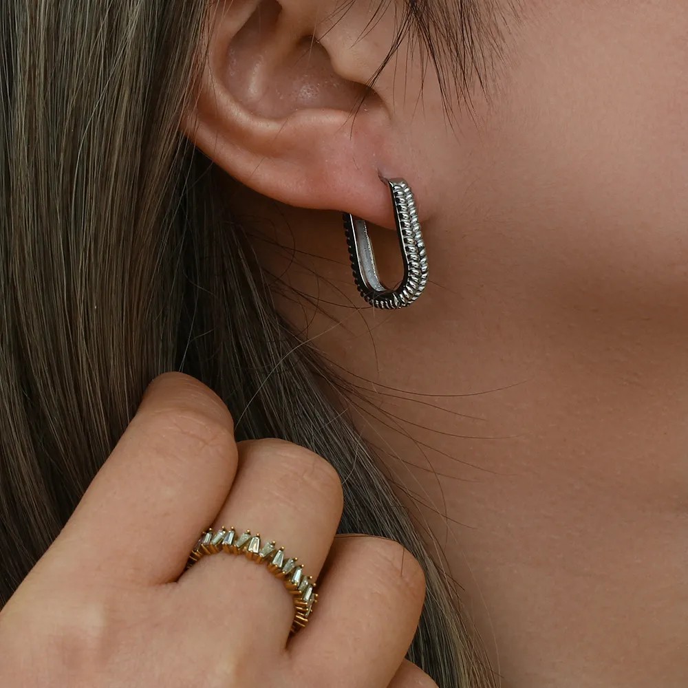 Fashion Geometric Stainless Steel Earrings Plating Gold Plated Stainless Steel Earrings_colorza_1