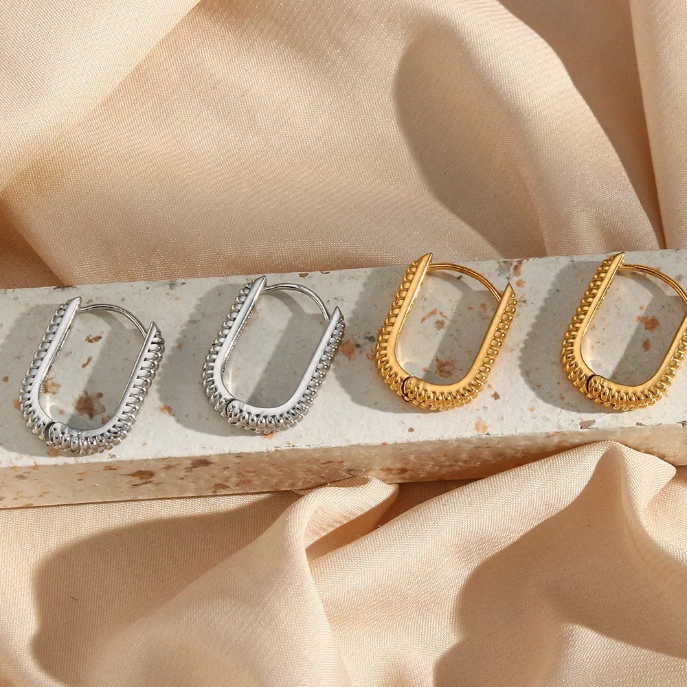 Fashion Geometric Stainless Steel Earrings Plating Gold Plated Stainless Steel Earrings_colorza_2