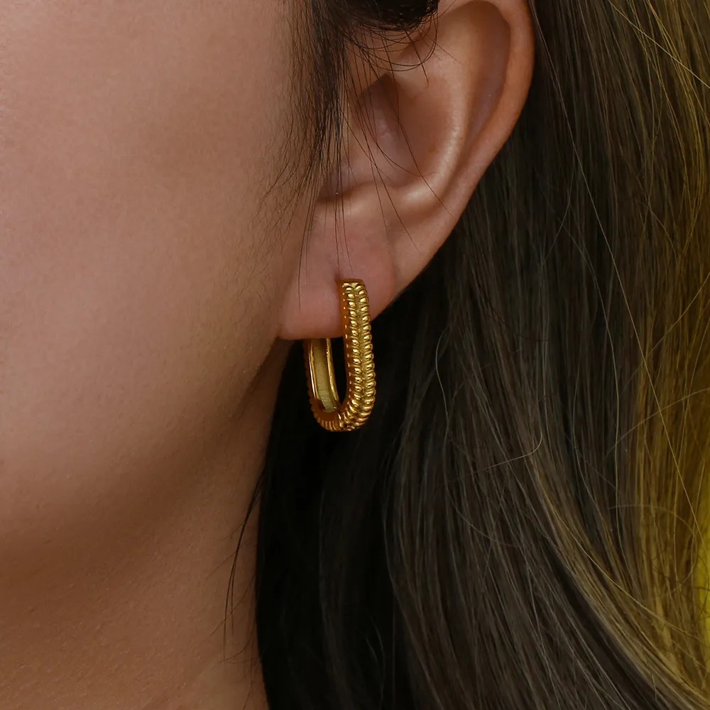 Fashion Geometric Stainless Steel Earrings Plating Gold Plated Stainless Steel Earrings_colorza_4