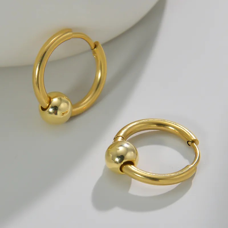 Fashion Solid Color Stainless Steel Drop Earrings Plating Artificial Pearls Natural Stone Stainless Steel Earrings_colorza_5