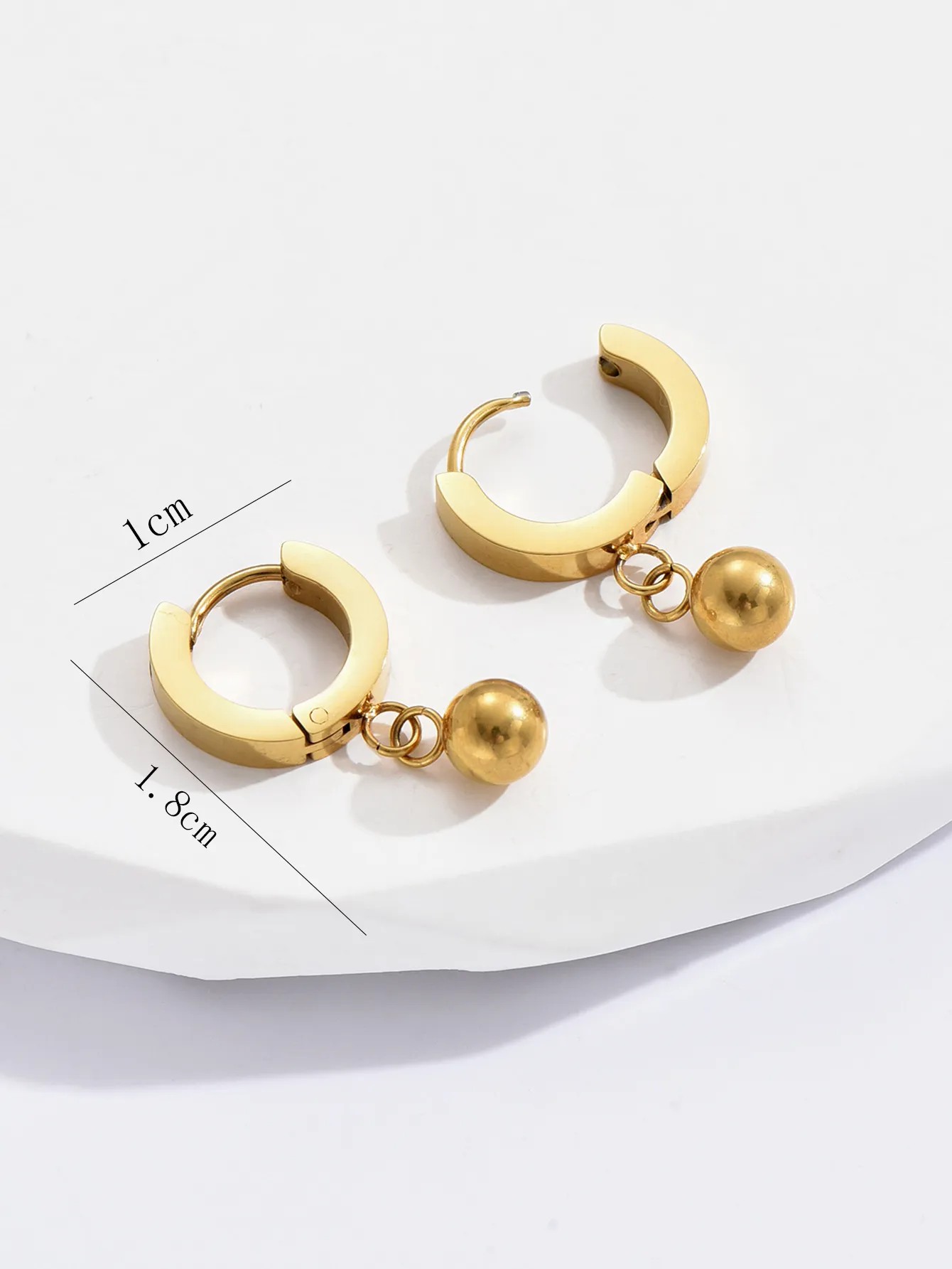 Simple Style Geometric Stainless Steel Earrings Plating Stainless Steel Earrings 1 Pair_colorza_2