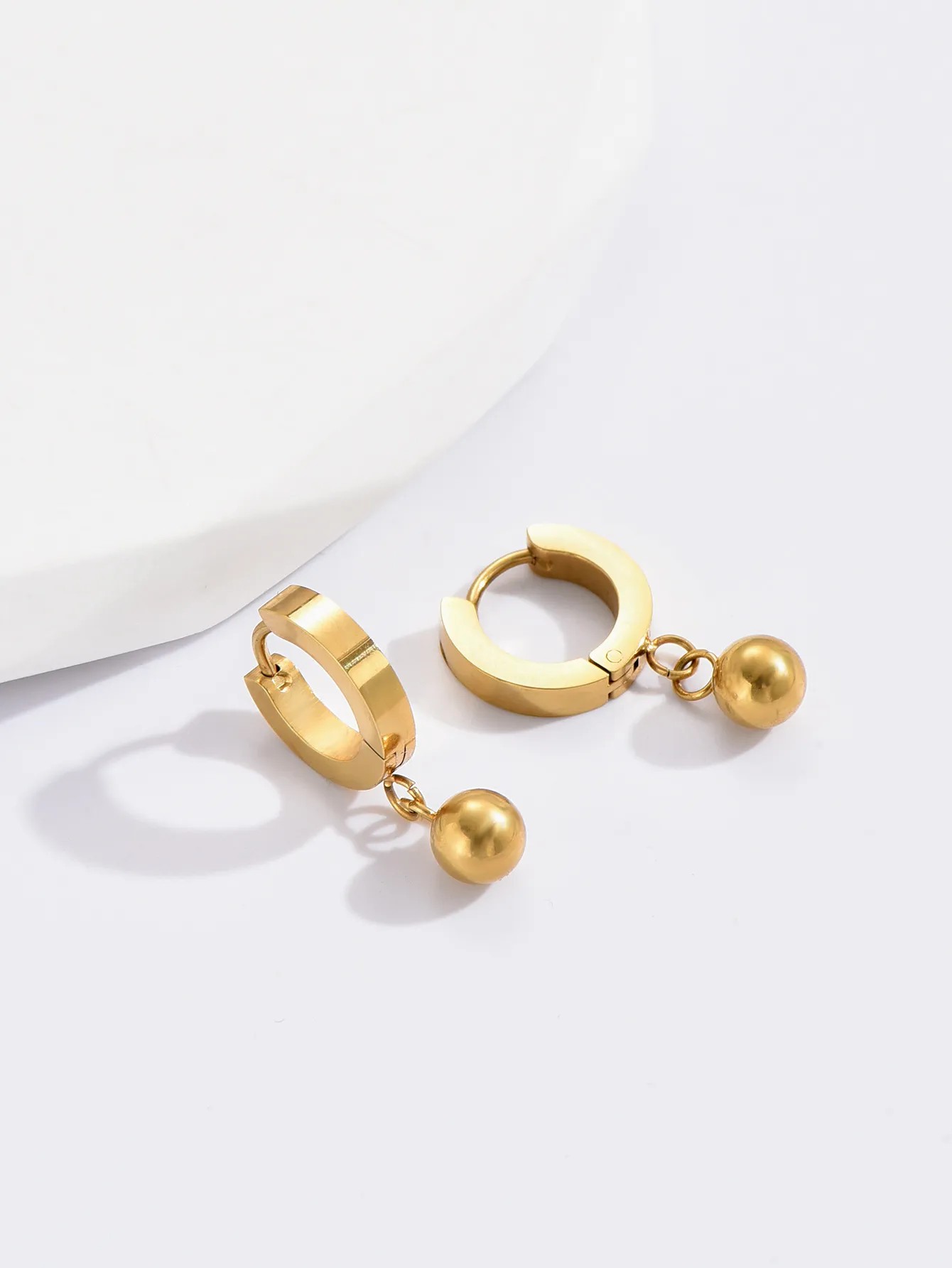 Simple Style Geometric Stainless Steel Earrings Plating Stainless Steel Earrings 1 Pair_colorza_3