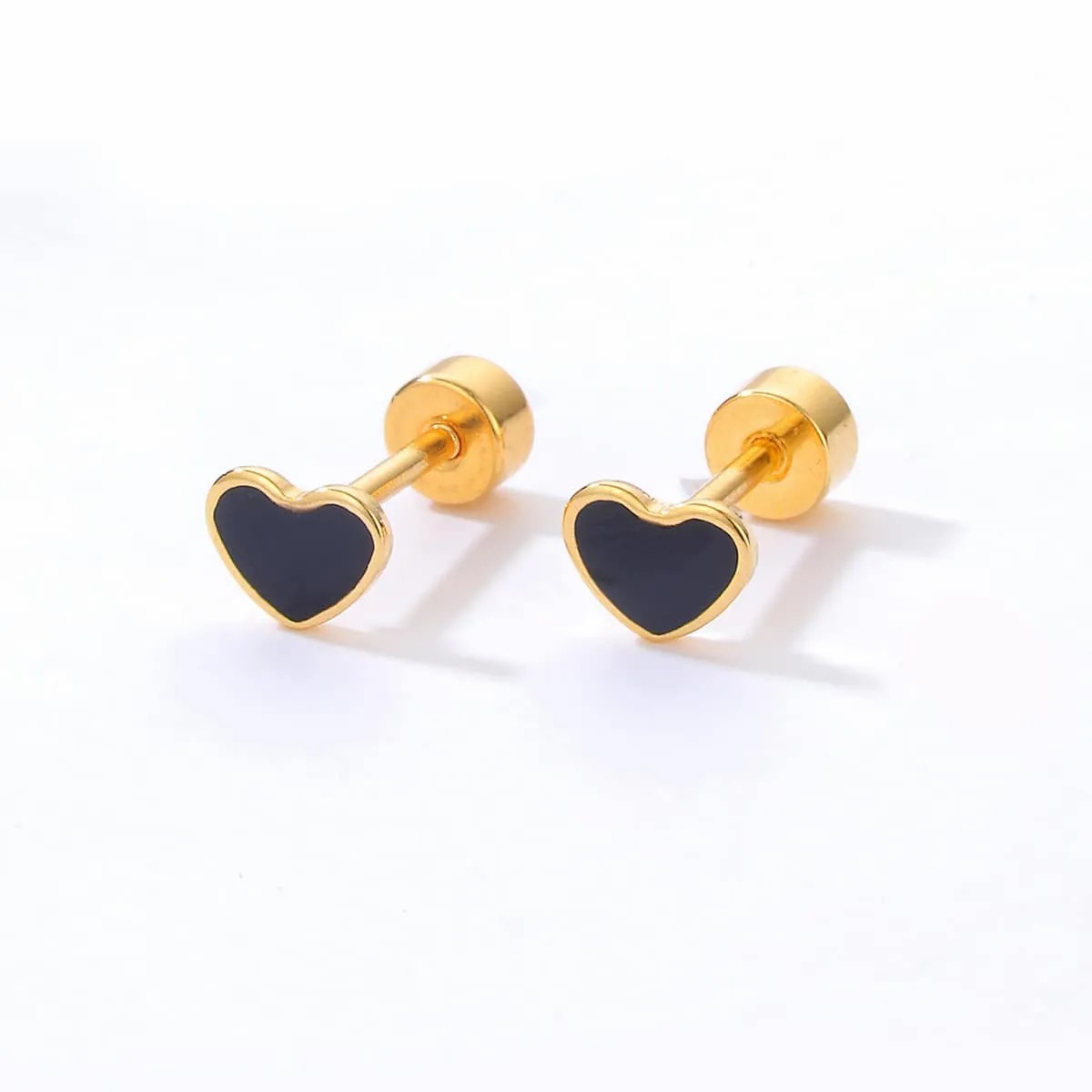 Simple Style Heart Shape Stainless Steel Ear Studs Stainless Steel Earrings_colorza_8