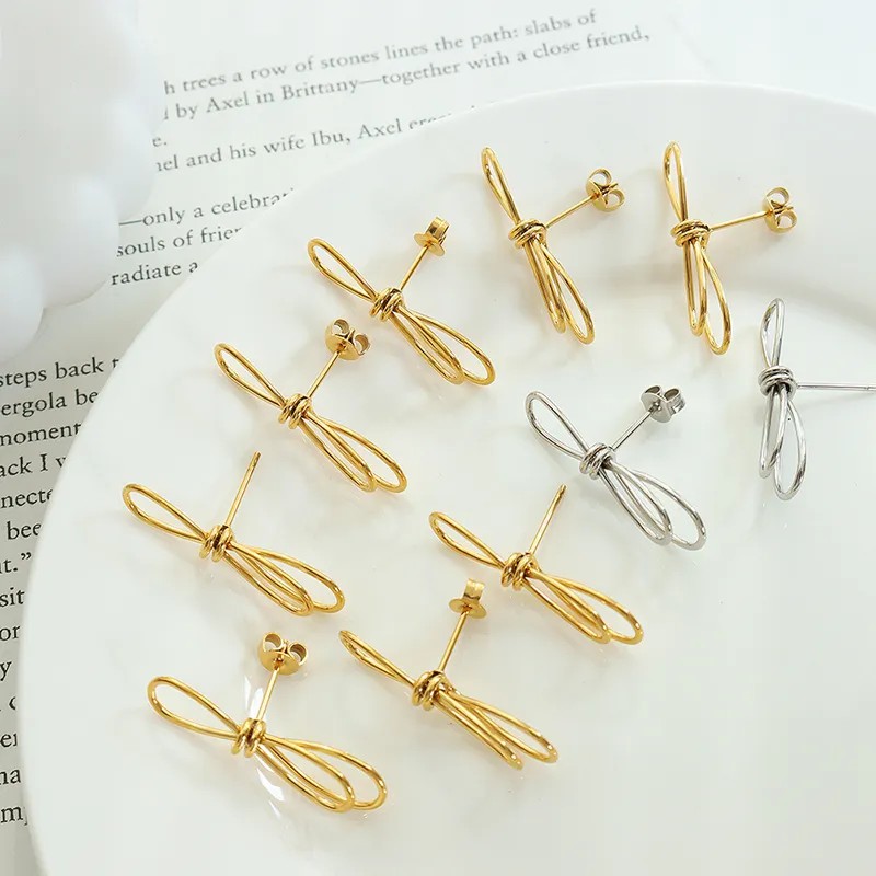 Fashion Geometric Titanium Steel Earrings Plating Stainless Steel Earrings_colorza_1