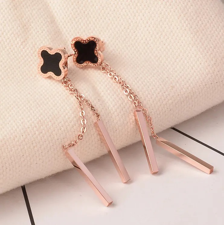 Fashion Titanium Steel Drop Earrings Plating Stainless Steel Earrings_colorza_7