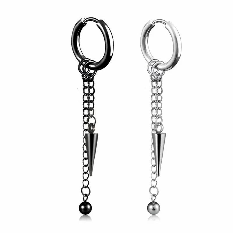 Hip-Hop Geometric Stainless Steel Dangling Earrings Plating Stainless Steel Earrings 1 Piece_colorza_5