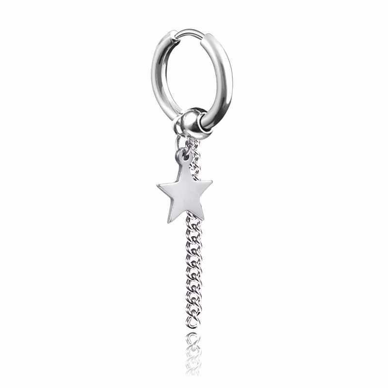 Fashion Star Stainless Steel Dangling Earrings Plating Stainless Steel Earrings 1 Piece_colorza_3