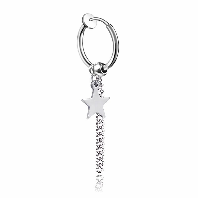 Fashion Star Stainless Steel Dangling Earrings Plating Stainless Steel Earrings 1 Piece_colorza_4
