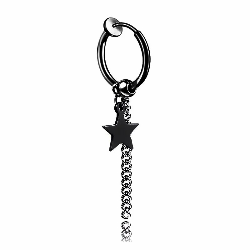Fashion Star Stainless Steel Dangling Earrings Plating Stainless Steel Earrings 1 Piece_colorza_5
