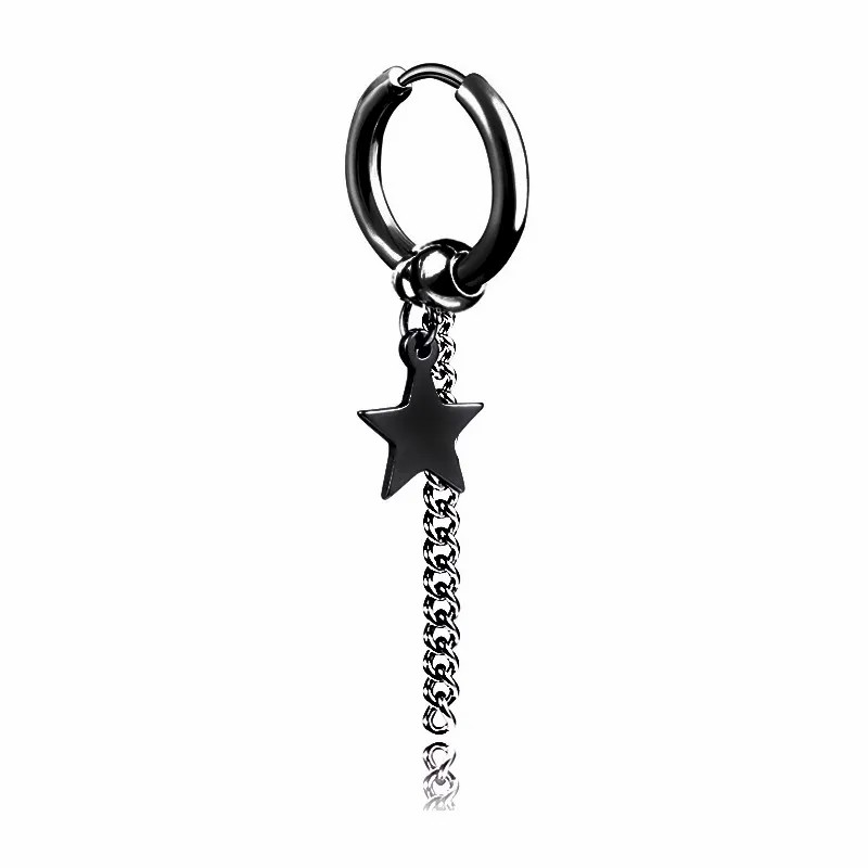 Fashion Star Stainless Steel Dangling Earrings Plating Stainless Steel Earrings 1 Piece_colorza_6