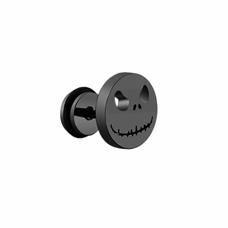 Simple Style Skull Stainless Steel Ear Studs Plating Stainless Steel Earrings 1 Piece_colorza_1