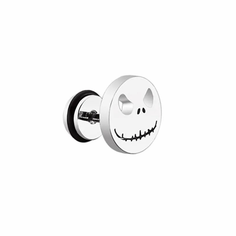 Simple Style Skull Stainless Steel Ear Studs Plating Stainless Steel Earrings 1 Piece_colorza_3