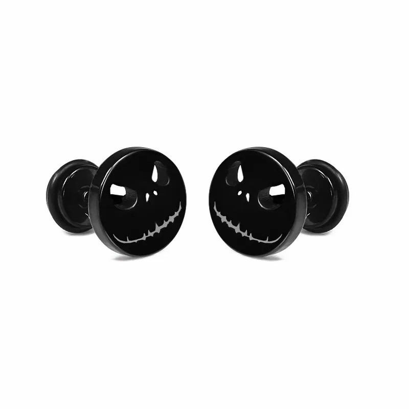 Simple Style Skull Stainless Steel Ear Studs Plating Stainless Steel Earrings 1 Piece_colorza_4