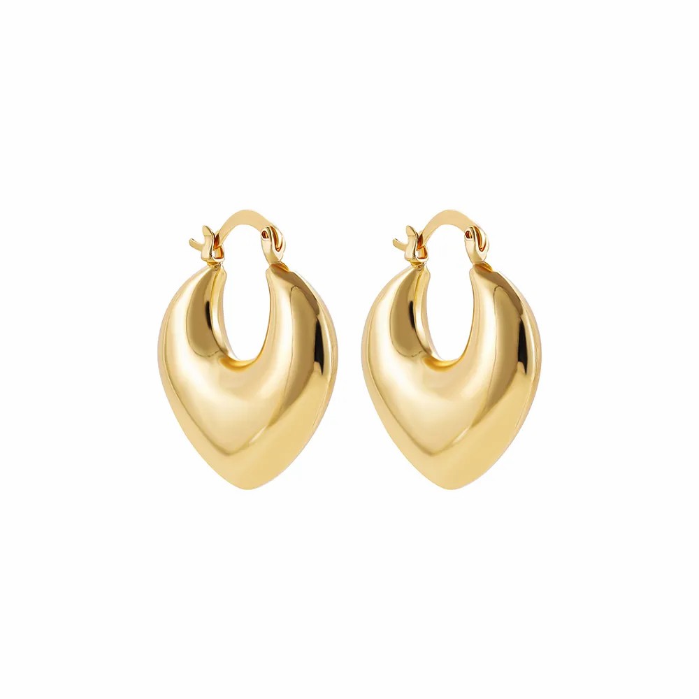 Basic Round Square Heart Shape Stainless Steel Dangling Earrings Plating Stainless Steel Earrings 1 Pair_colorza_5